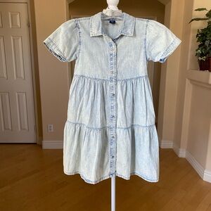 GAP Light Blue Denim Kids Casual Dress